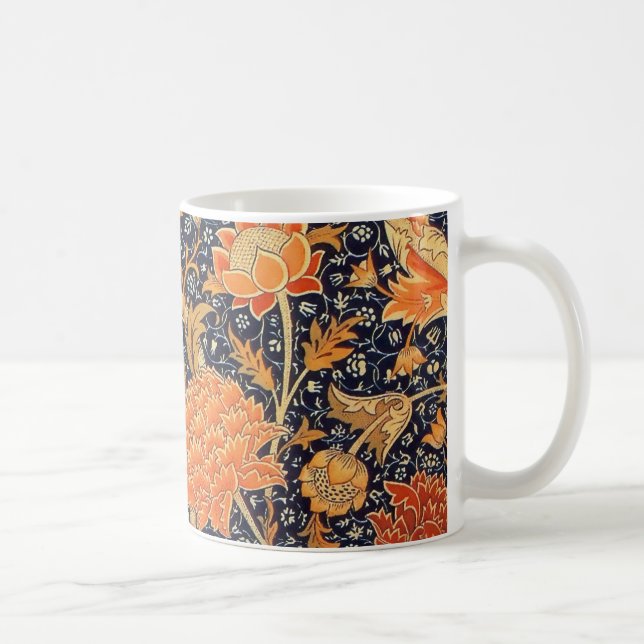 Caneca De Café William Morris Cray Floral Art Nouveau Pattern (Direita)