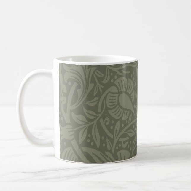 Caneca De Café William Morris Daffodil Floral Wallpaper (Esquerda)