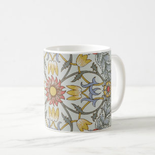 Caneca De Café William Morris Floral Circle Flower Illustration