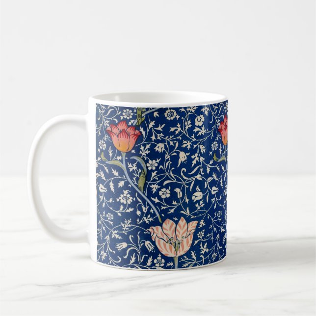 Caneca De Café William Morris Medway Blue Floral (Esquerda)