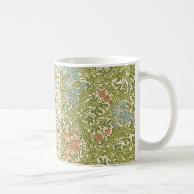 Caneca De Café William Morris misturou o design (Direita)