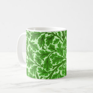 Caneca De Café William Morris Oak Leaves, Emerald Green