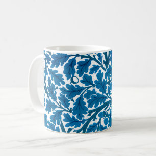 Caneca De Café William Morris Oak Leaves, Sapphire Blue e White