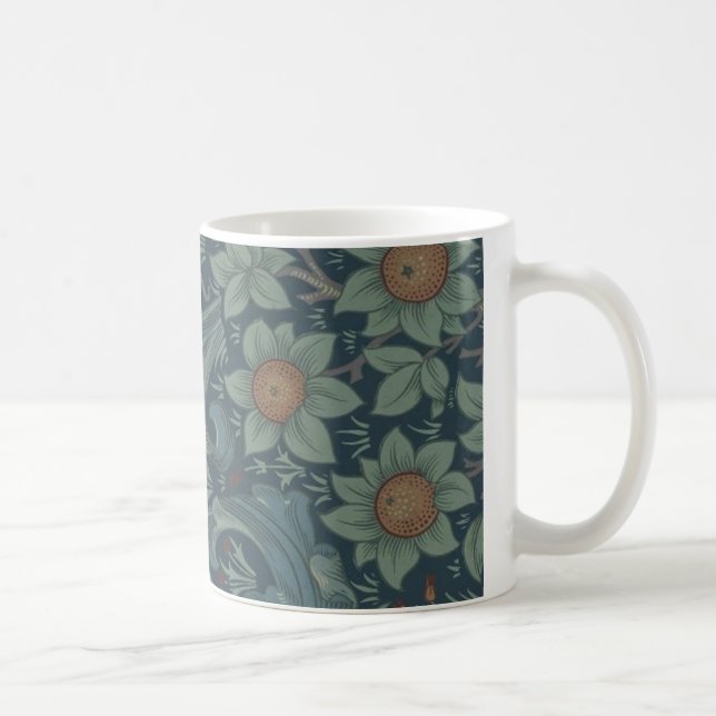 Caneca De Café William Morris Orchard Pattern Art (Direita)