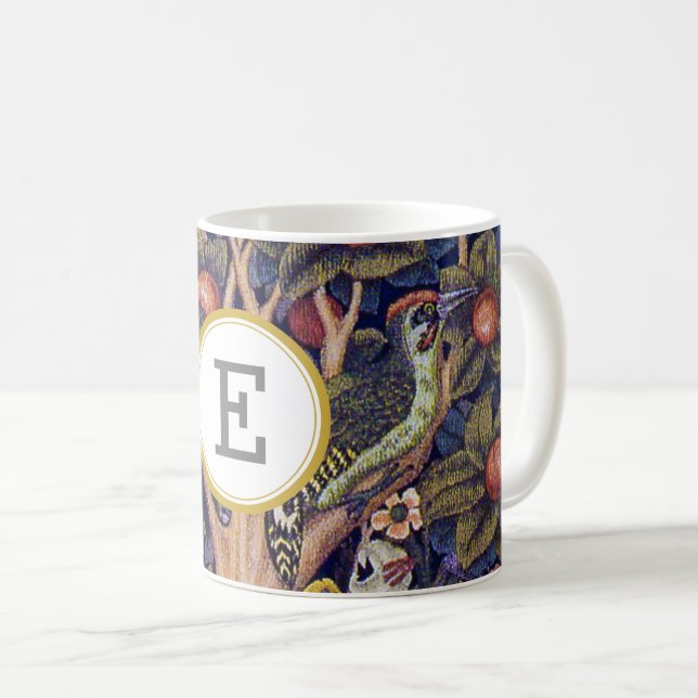 Caneca De Café William Morris PERSONALIZADO INICIAL (Frente Esquerda)