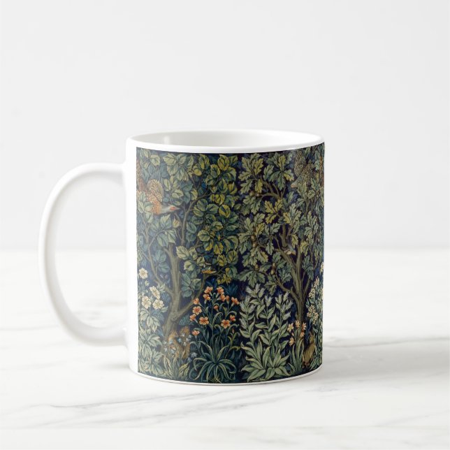 Caneca De Café William Morris Pheasant Bird Tree Woodland (Esquerda)