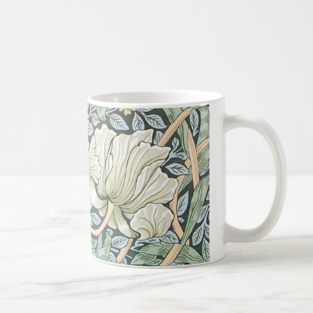 Caneca De Café William Morris Pimpernel Floral Wallpaper (Direita)