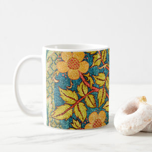 Caneca De Café William Morris Rosa Wreath: Artes e Artesanatos Cl