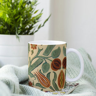 Caneca De Café William Morris Sage Green Rust e Cream Floral