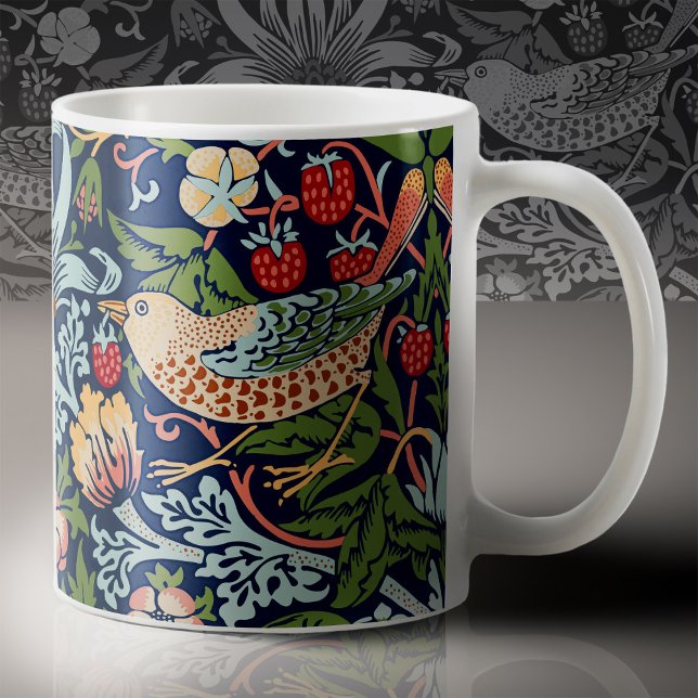 Caneca De Café William Morris Strawberry Thief (Criador carregado)