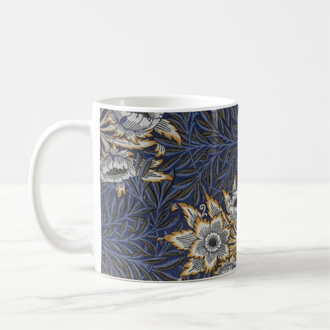 Caneca De Café William Morris Tulip e Willow Floral (Esquerda)