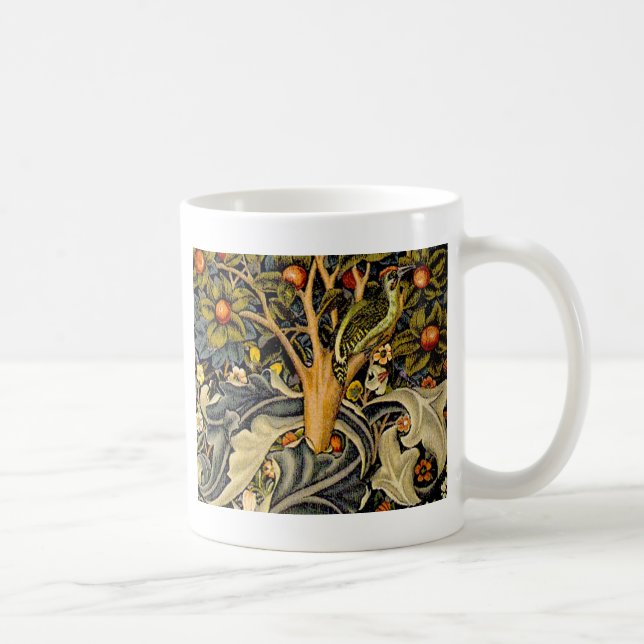 Caneca De Café William Morris Woodpecker Tapeçaria Artes e Artesa (Direita)