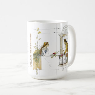 Caneca De Café William Shakespeare retrato Romeu Julieta