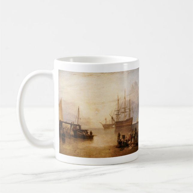 Caneca De Café William Turner - O Sol se Pondo Através do Vapor (Esquerda)