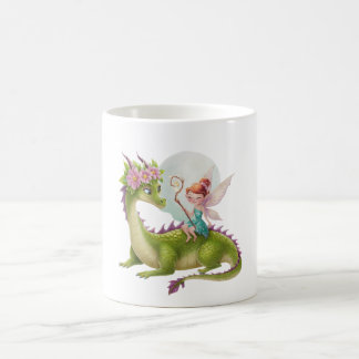 Caneca De Café "Willy Fairy sobre Dragão Vibrante"