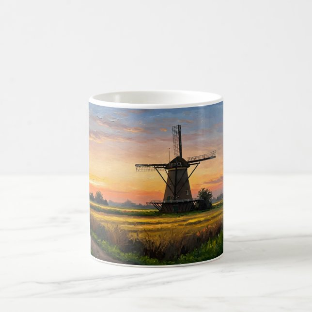 Caneca De Café Windmill In The Countryside (Centro)