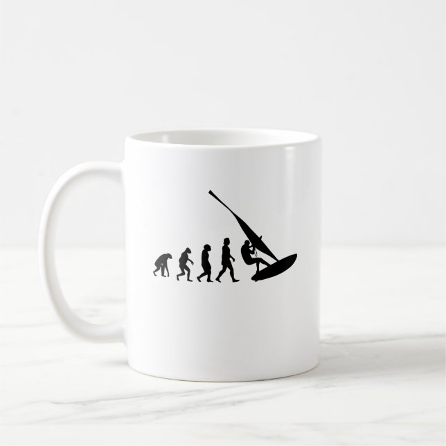 Caneca De Café Windsurfer Evolution Windsurfing Surfer Windsurf (Esquerda)