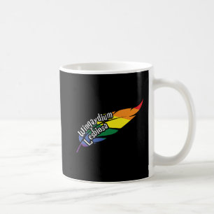 Caneca De Café Wingaydium Lesbiosa - LGBTQ+ Magic Pun Engraçado