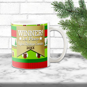 Caneca De Café WINNER Prize Fez o doce de Natal