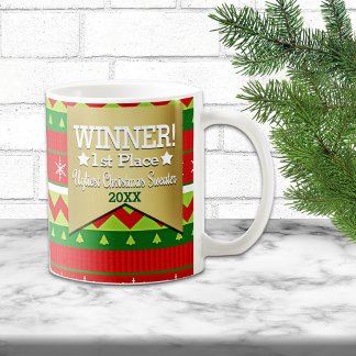 Caneca De Café WINNER Prize Fez o doce de Natal