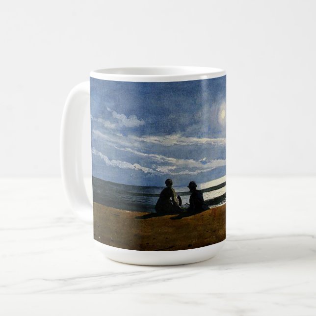 Caneca De Café Winslow Homer aquarela, Luar, (Frente Esquerda)