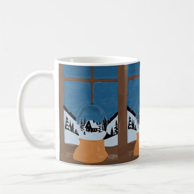Caneca De Café Winter Classic Mug Customizable - Snow Globe (Esquerda)