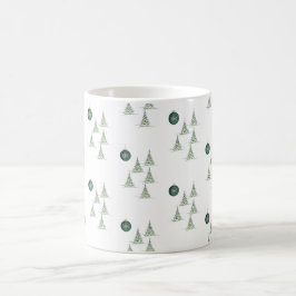 Caneca De Café Winter Pines Gift Wrap