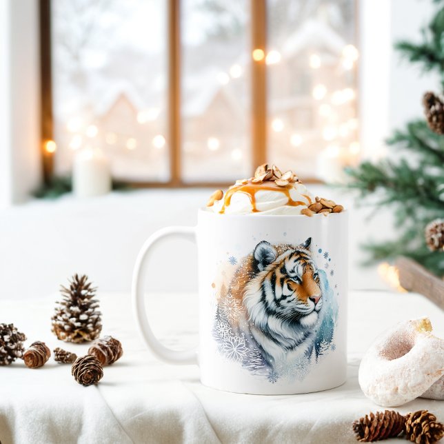 Caneca De Café Winter Vibes Tiger - (Criador carregado)