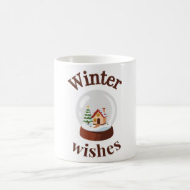 Caneca De Café Winter Wishes Snow Globe