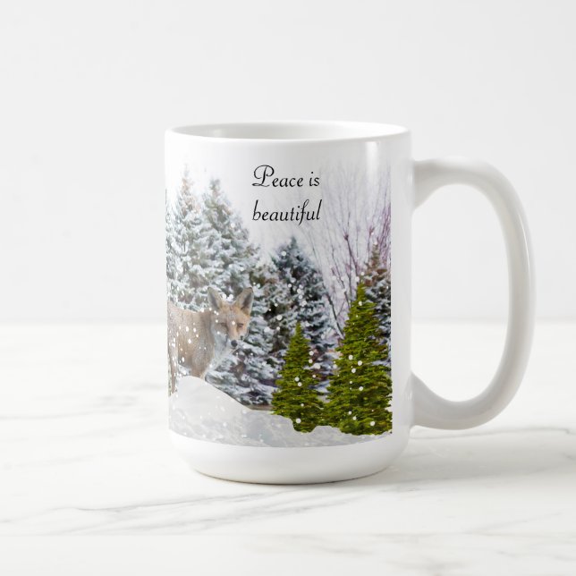 Caneca De Café Winter Wonderland Fox / Willife Coffee Mug (Direita)