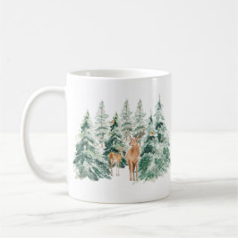 Caneca De Café Winter Woodland Deer Christmas