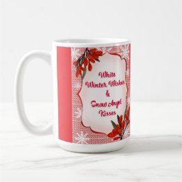 Caneca De Café Winterberry White Winter Deseja Neve Beijos