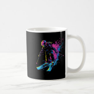 Caneca De Café Wintersport Paint Alpina Splash Skier Ski Gi