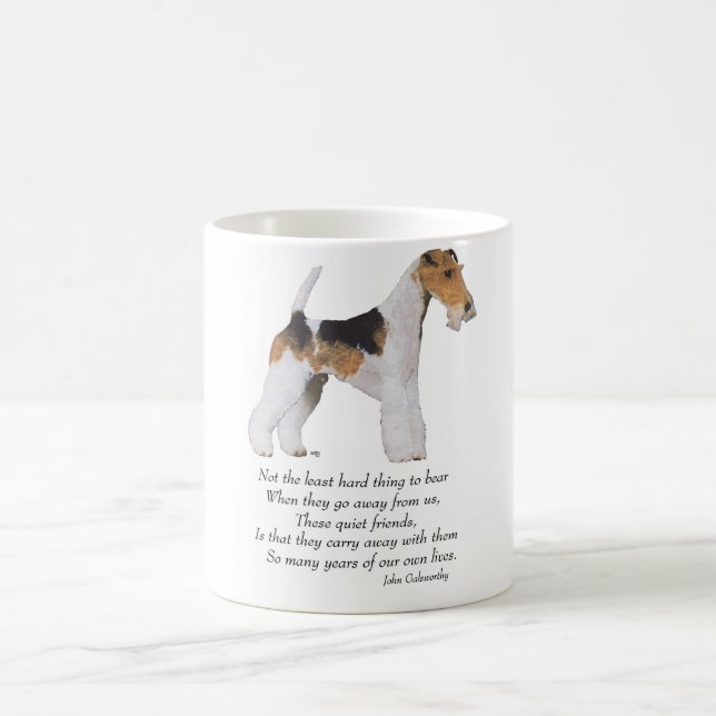 Caneca De Café Wire Fox Terrier Ponte do Arco-Íris (Centro)