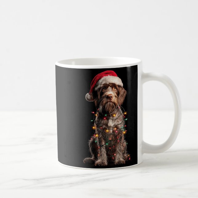 Caneca De Café Wirehaired Inting Griffon Christmas Graphics Dog L (Direita)