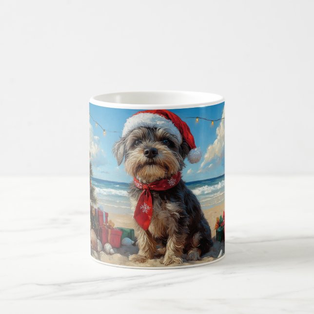 Caneca De Café Wirehaired Pointing Griffon Dog Beach (Centro)