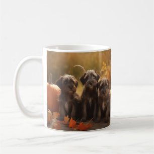 Caneca De Café Wirehaired Pointing Griffon Puppy Autumn