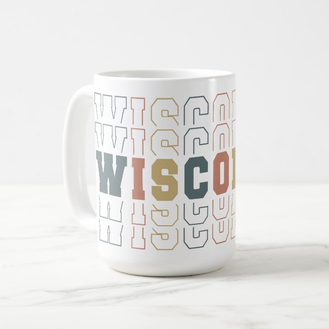 Caneca De Café Wisconsin (Frente Esquerda)