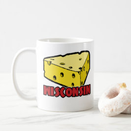 Caneca De Café Wisconsin Cheese Wedge White 11 oz Classic Mug