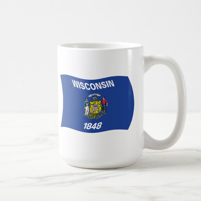 Caneca De Café Wisconsin Flag Mug (Direita)