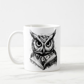 Caneca De Café Wise Owl Line Art Mug