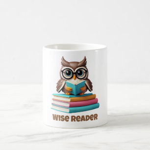 Caneca de Café Wise Reader Owl Presente