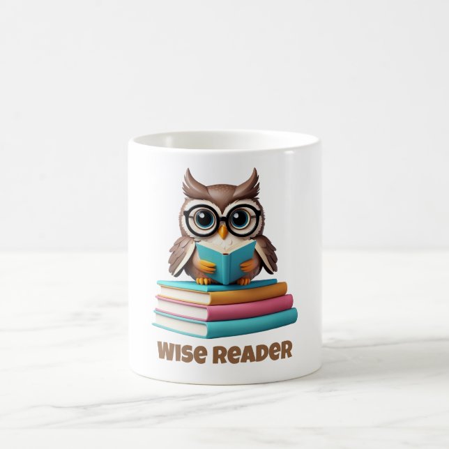 Caneca de Café Wise Reader Owl Presente (Centro)
