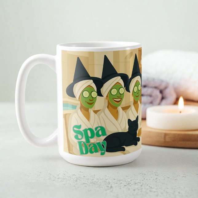 Caneca De Café Witch Spa Day Funny Humor  (Criador carregado)