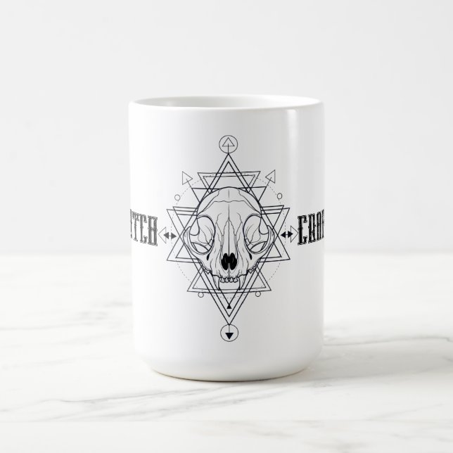 Caneca De Café Witchcraft Bull Skull Halloween (Centro)