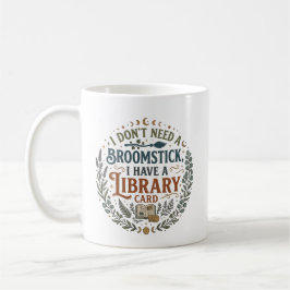 Caneca De Café Witchy Librarian Library Card Book Lover