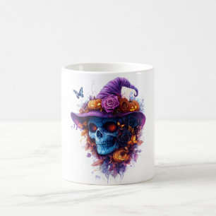 Caneca De Café Witchy Skull Halloween Mug