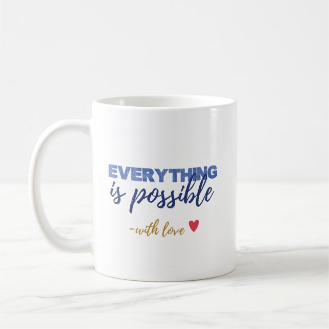 Caneca De Café With Love Inspirational Coffee Mug (Esquerda)