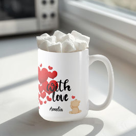 Caneca De Café With Love Personalized Mug