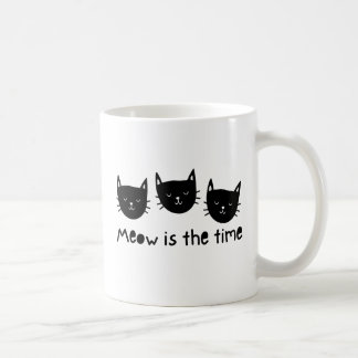 Caneca De Café With the quote "Meow is the time"